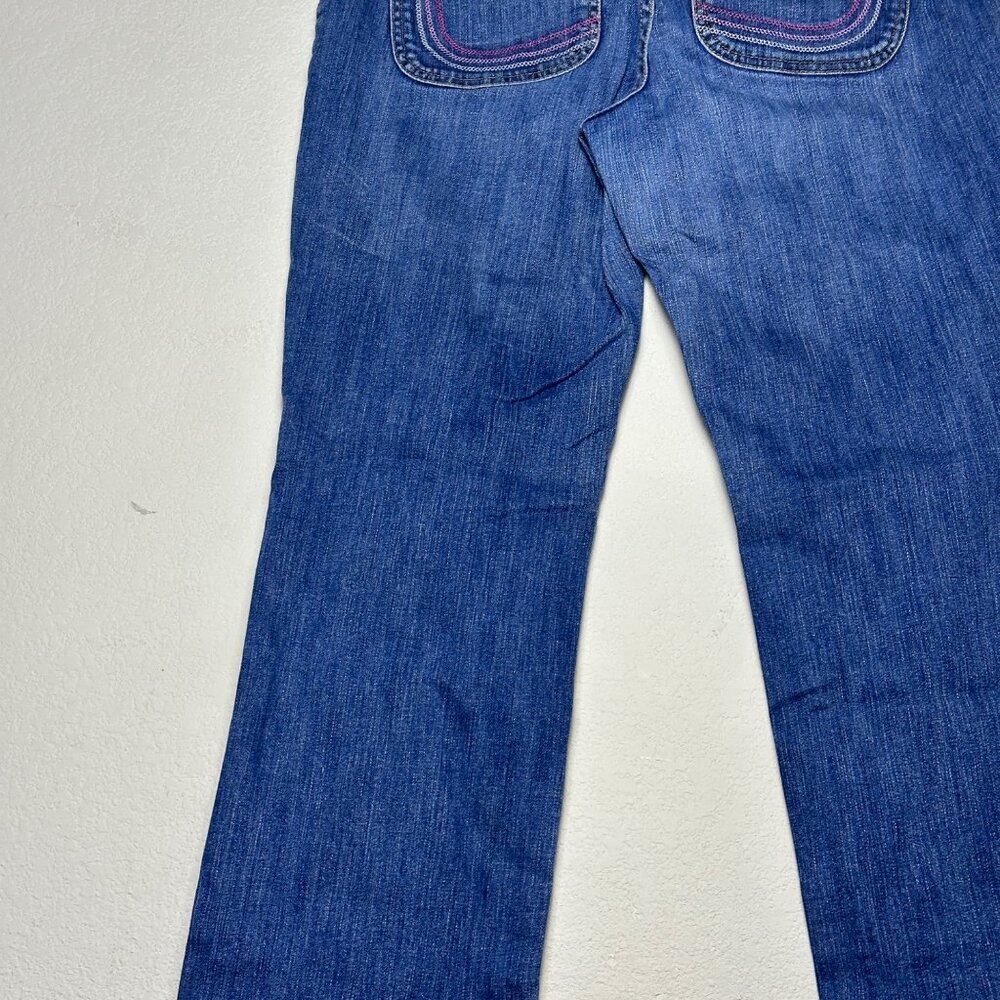 Tommy Hilfiger Denim Jean Pant Women 12 Low Rise Bootcut Flared Y2K Embroidered - Picture 13 of 14